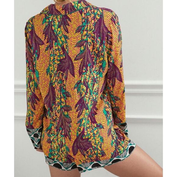 Anthropologie Shadé Akanbi Harvest Pajama Top Women’s Medium Bohemian Sleep Boho - Picture 3 of 12